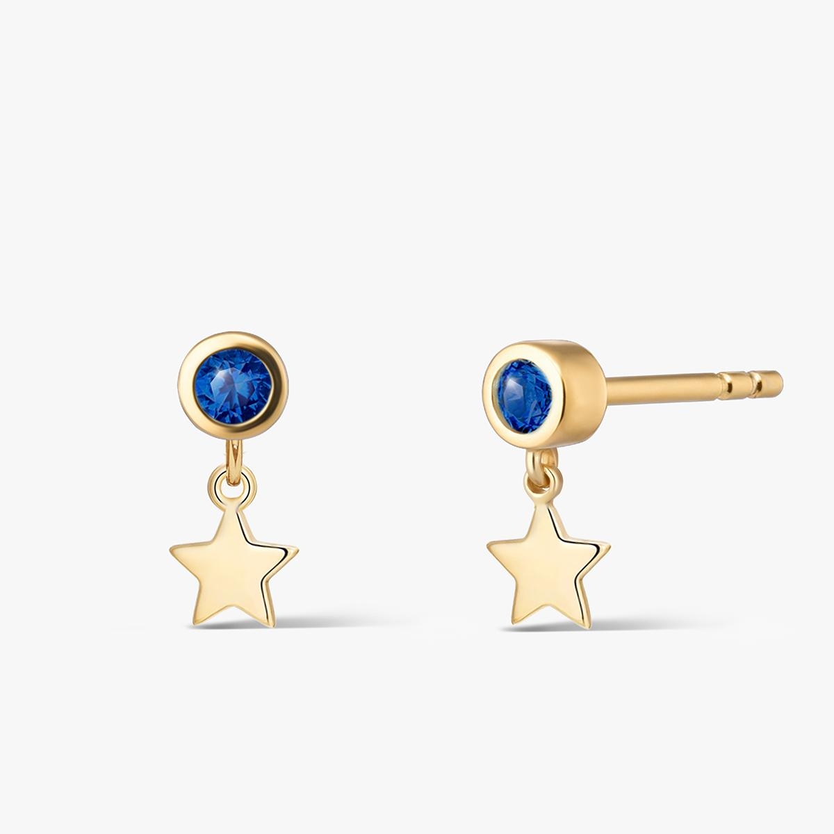 W.KRUK Kolczyki srebrne z gwiazdką