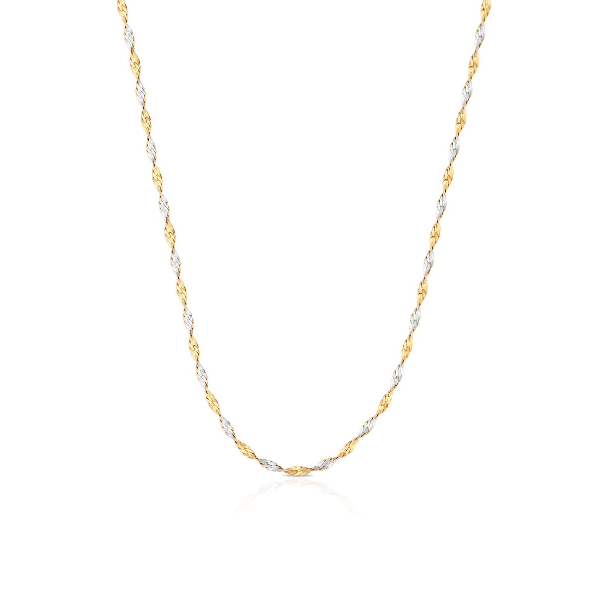 W.KRUK Łańcuszek złoty bicolor singapur