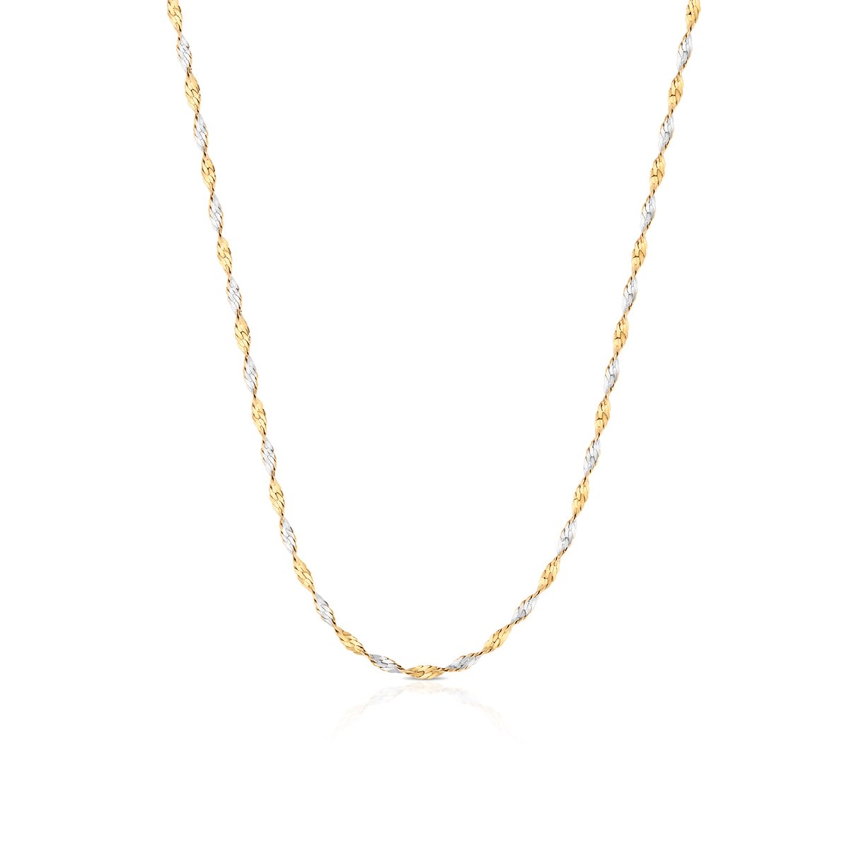 W.KRUK Łańcuszek złoty bicolor singapur