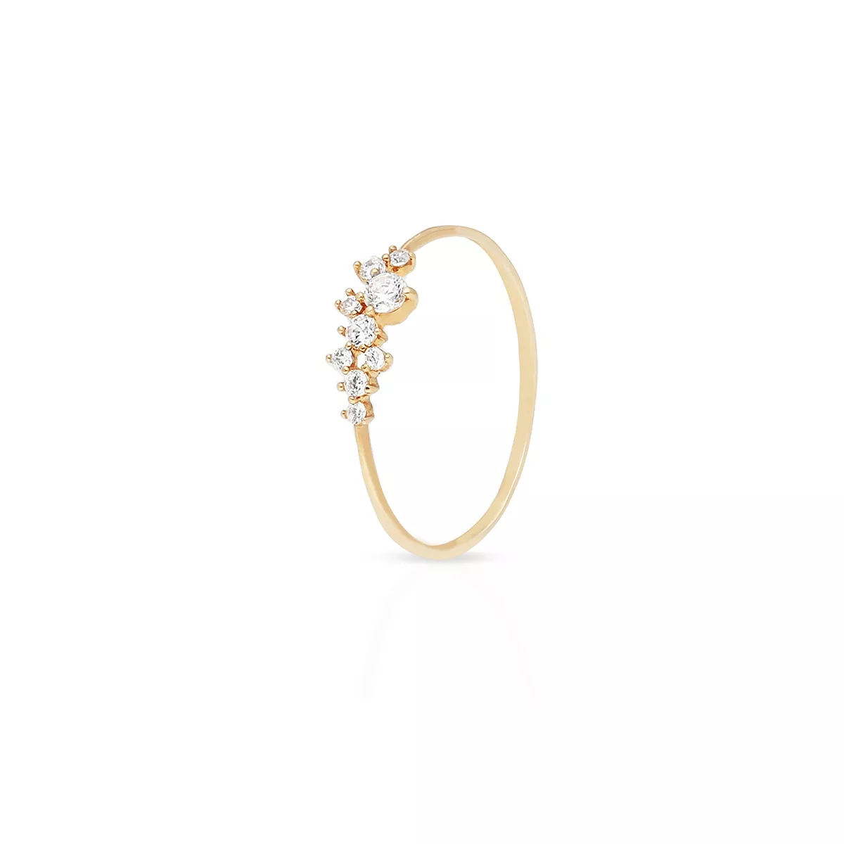 W.KRUK Pierścionek złoty z cyrkoniami