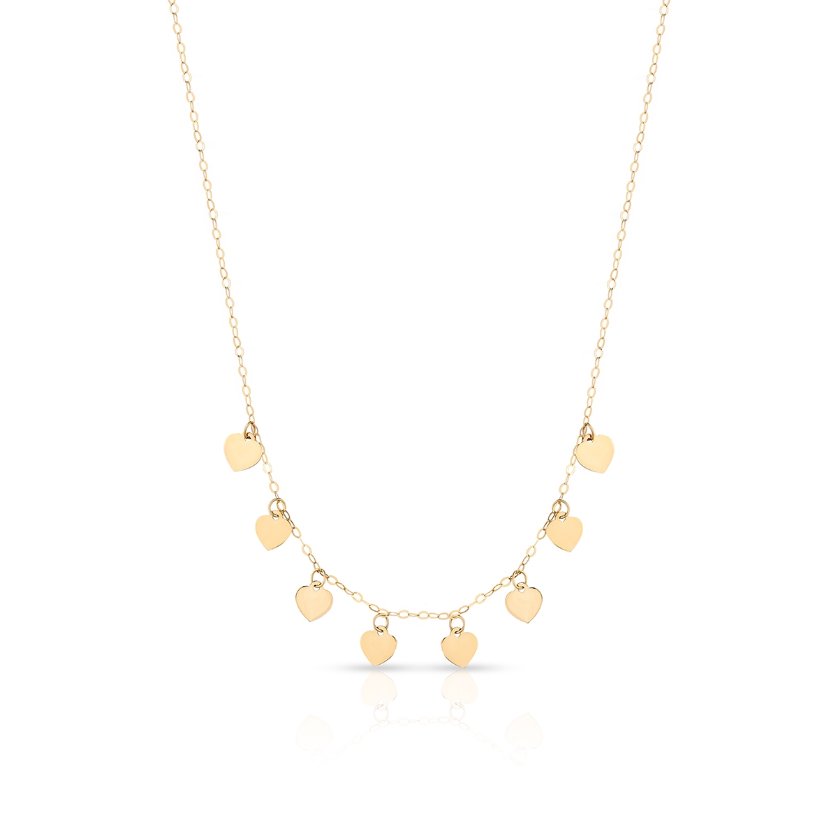 W.KRUK Naszyjnik złoty z serduszkami