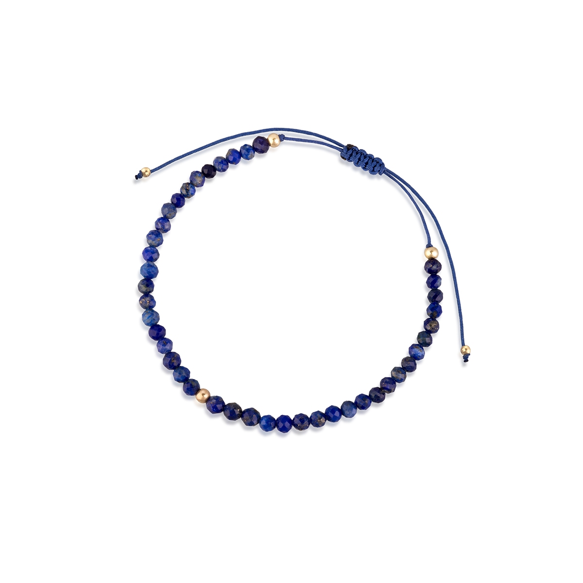 W.KRUK Bransoleta sznurkowa z lapisem lazuli