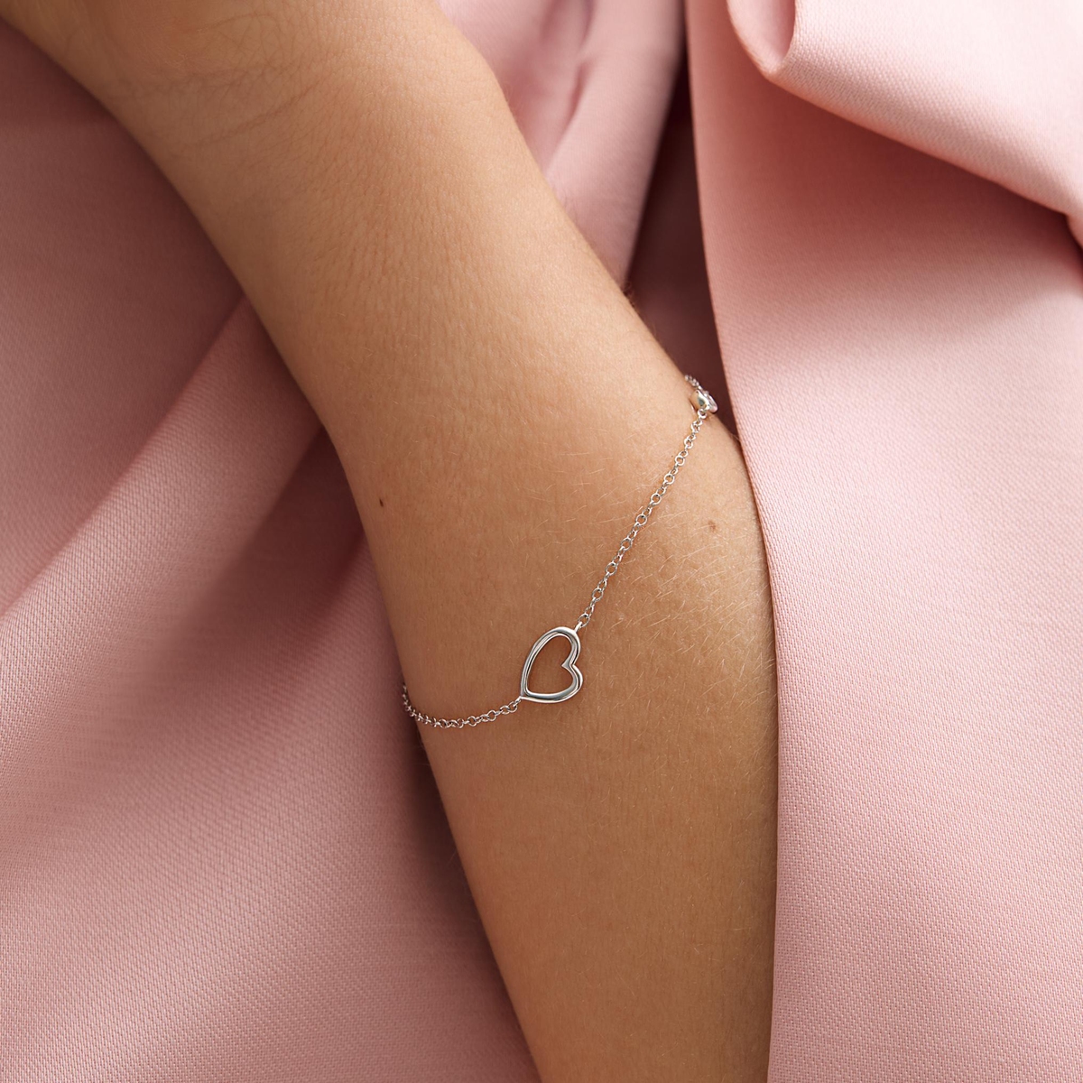 W.KRUK Bransoleta srebrna z diamentem laboratoryjnym Czułość