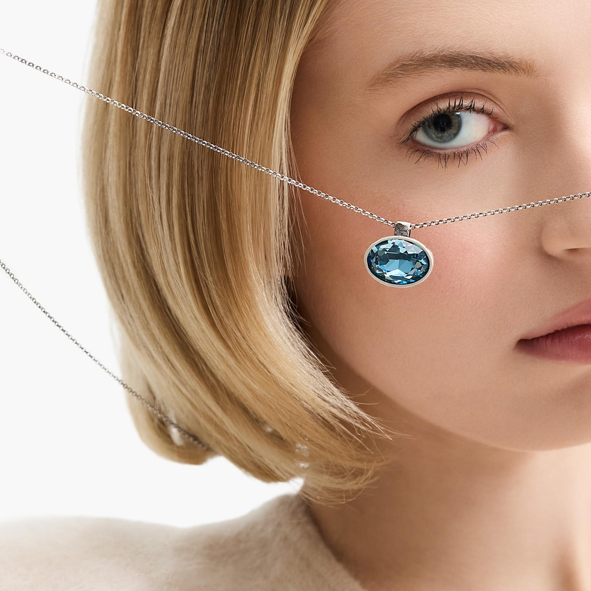 W.KRUK Naszyjnik srebrny Motyle