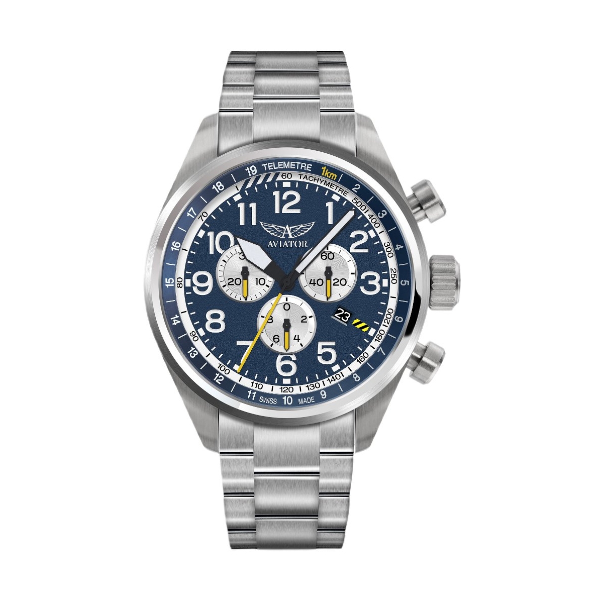 W.KRUK ZEGAREK AVIATOR AIRACOBRA P45 CHRONOGRAPH