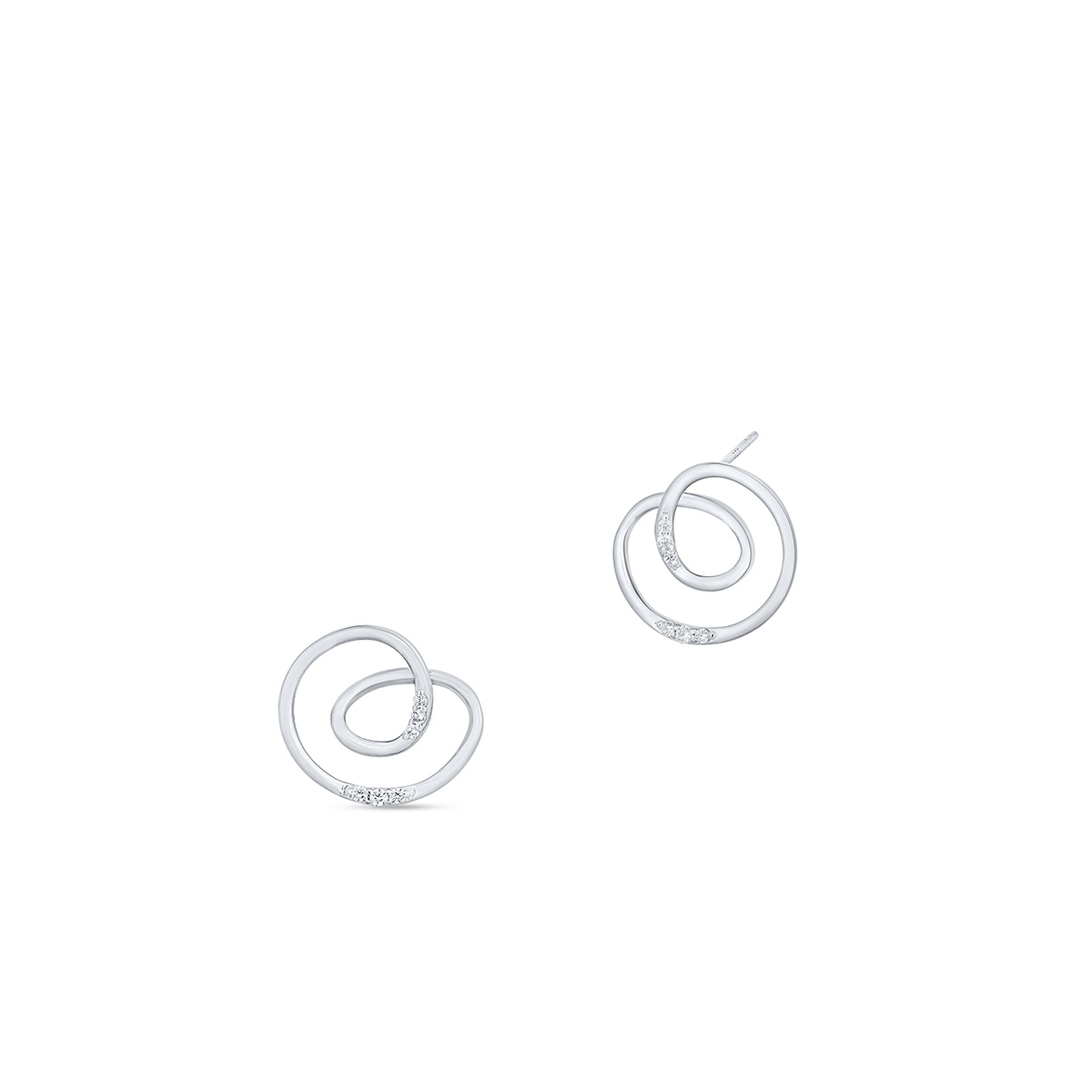 W.KRUK Kolczyki srebrne z cyrkoniami