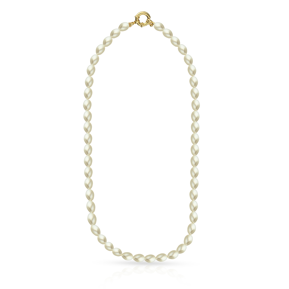 W.KRUK Naszyjnik srebrny pozłacany z perłami