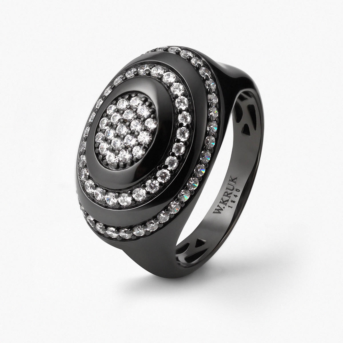 W.KRUK Pierścionek srebrny Meteory