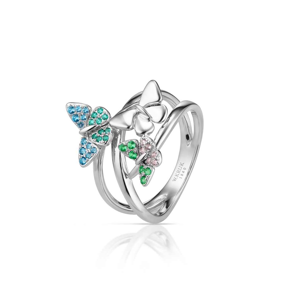 W.KRUK Pierścionek srebrny Preludium Butterfly
