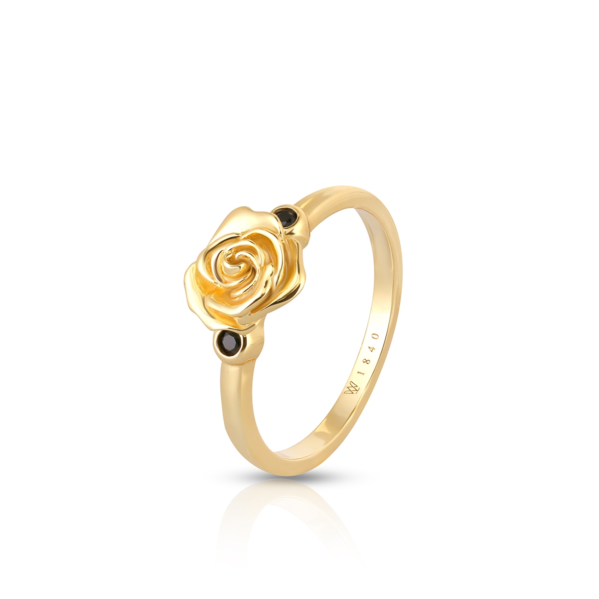 W.KRUK Pierścionek srebrny pozłacany