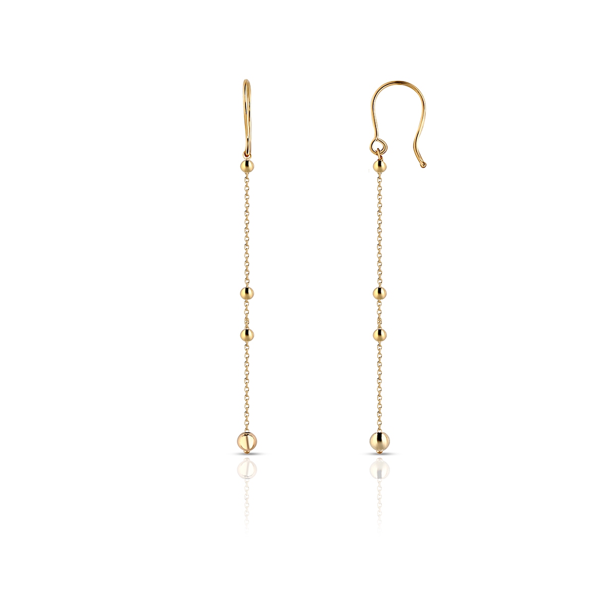 W.KRUK Kolczyki złote wiszące