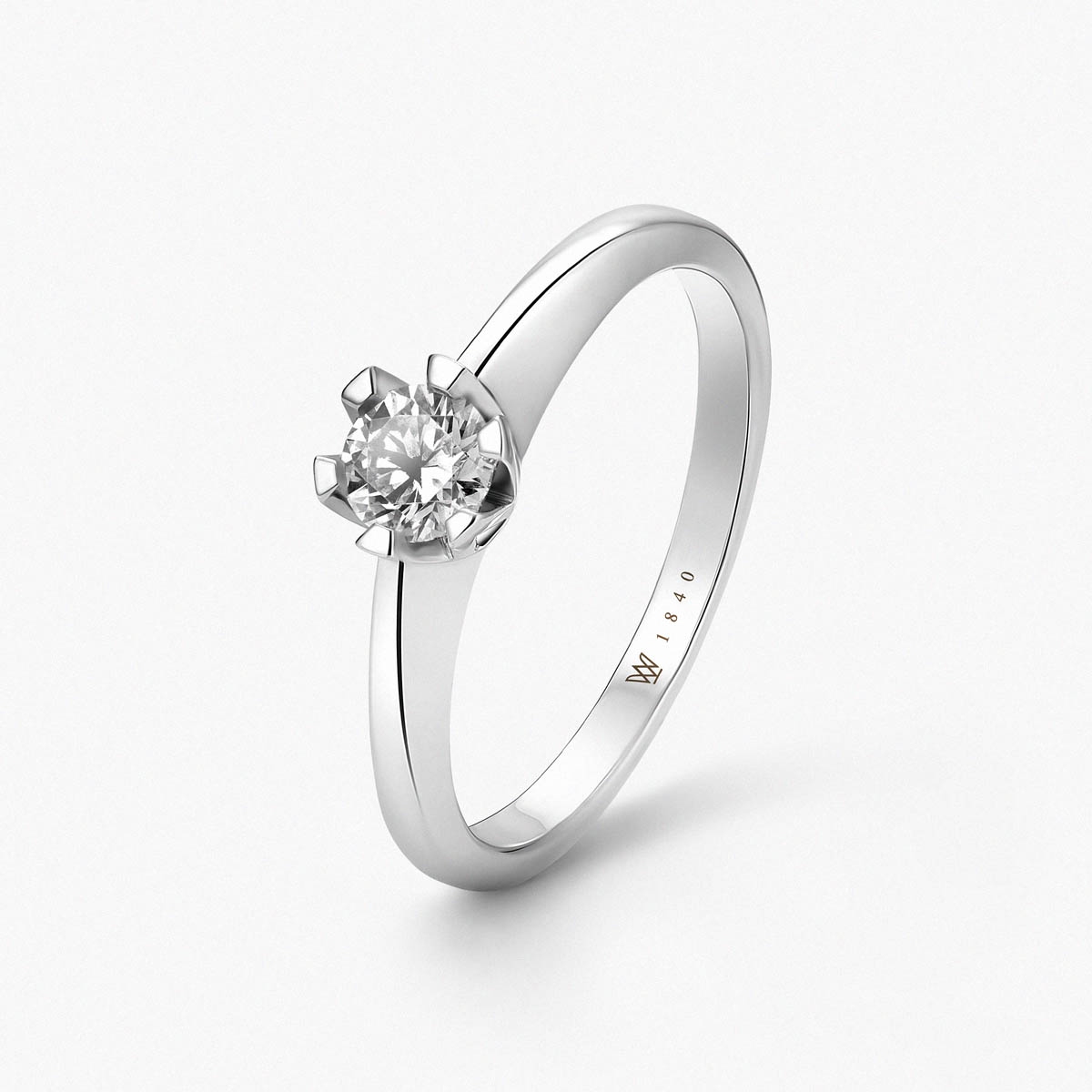 W.KRUK Pierścionek zaręczynowy złoty Jedyny