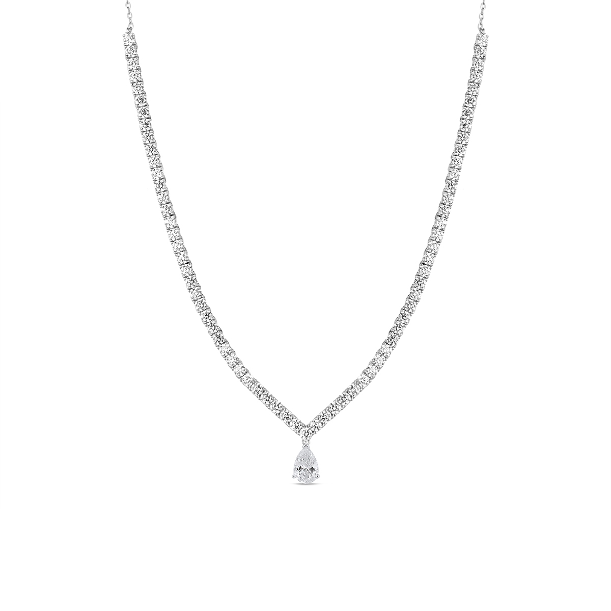 W.KRUK Naszyjnik złoty z cyrkoniami Ceremonials