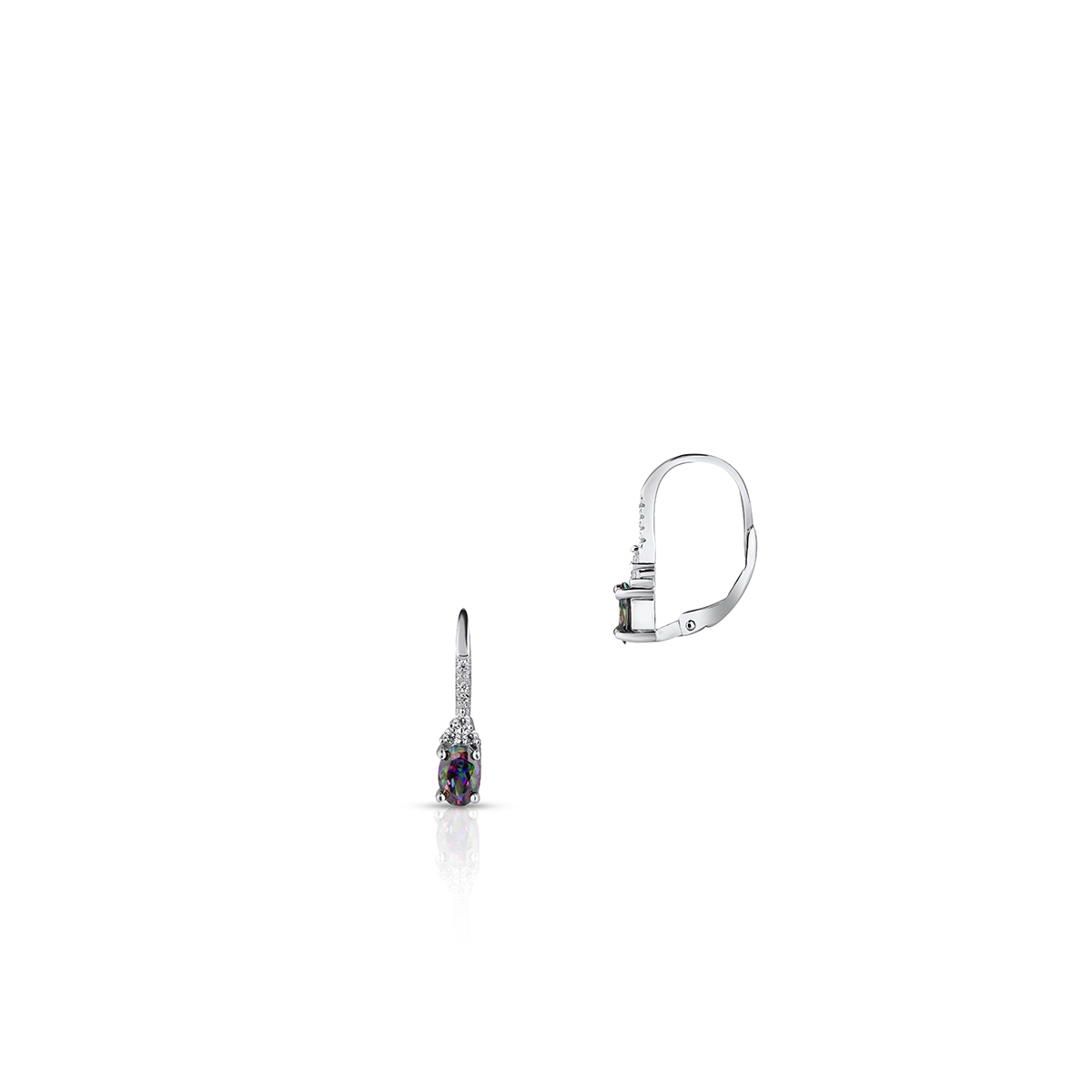 W.KRUK Kolczyki srebrne z cyrkoniami