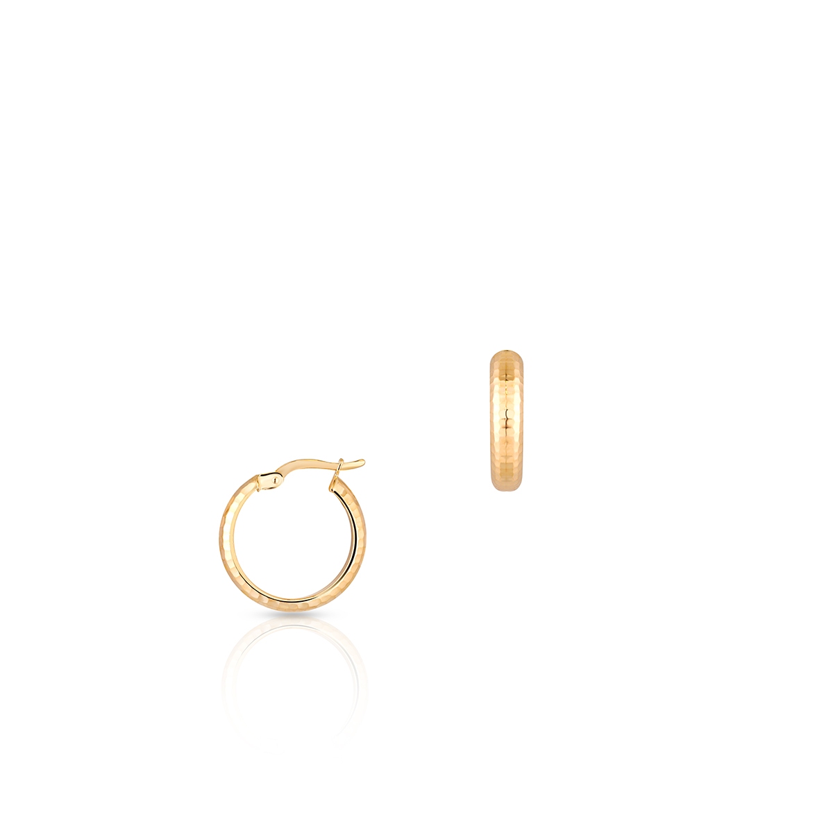 W.KRUK Kolczyki złote kółka