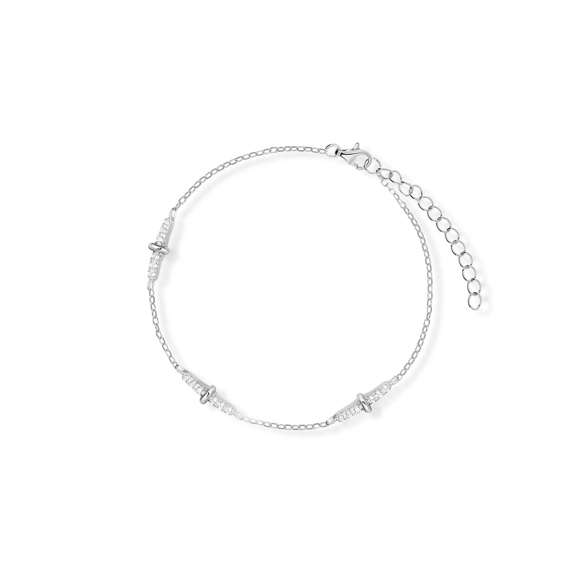 W.KRUK Bransoleta srebrna z cyrkoniami