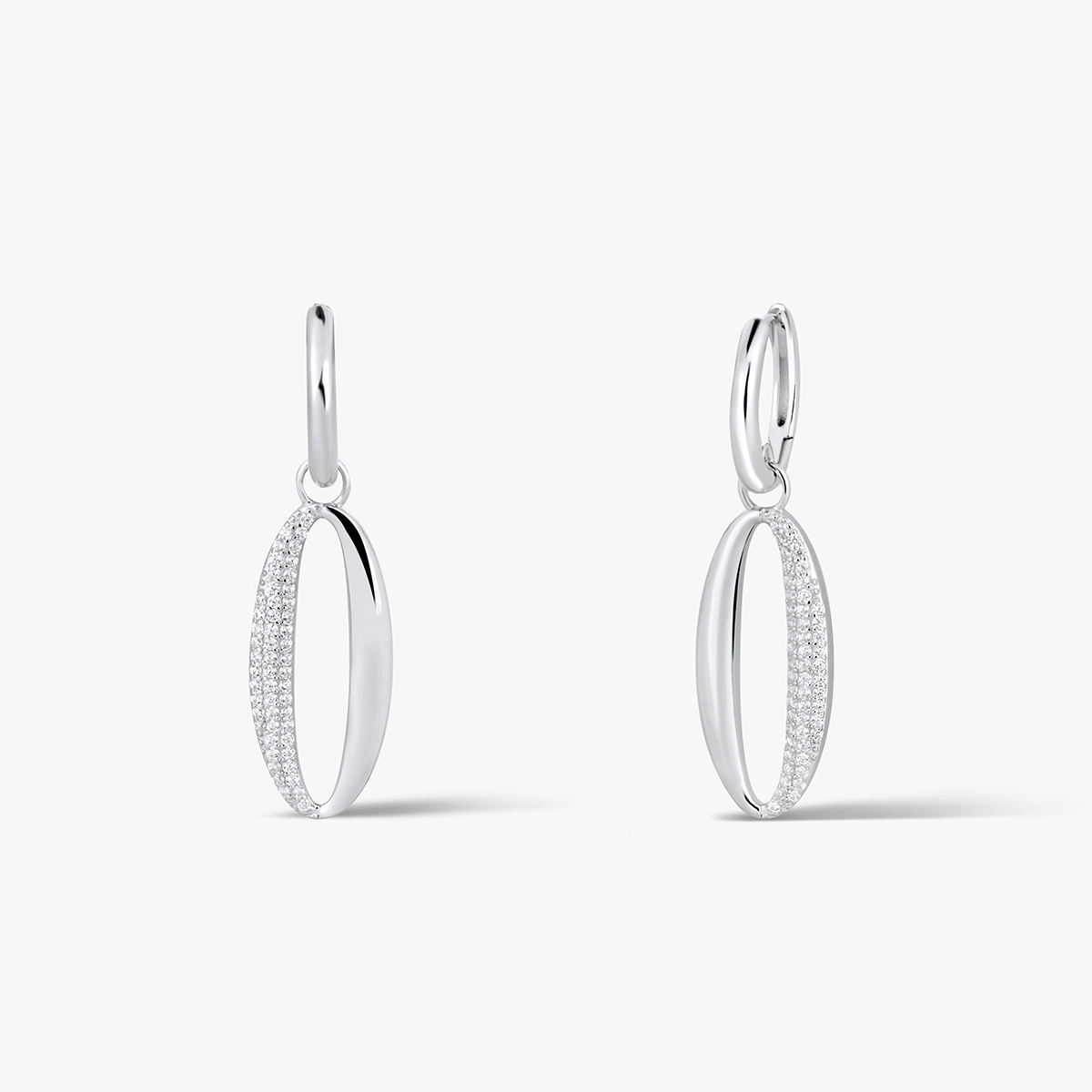 W.KRUK Kolczyki srebrne z cyrkoniami