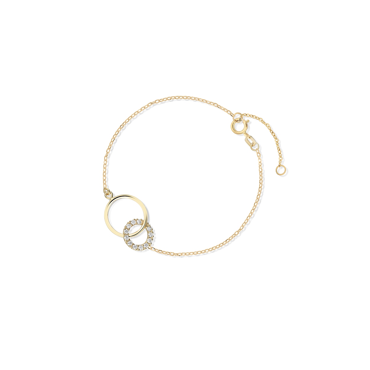 W.KRUK Bransoletka złota z cyrkoniami