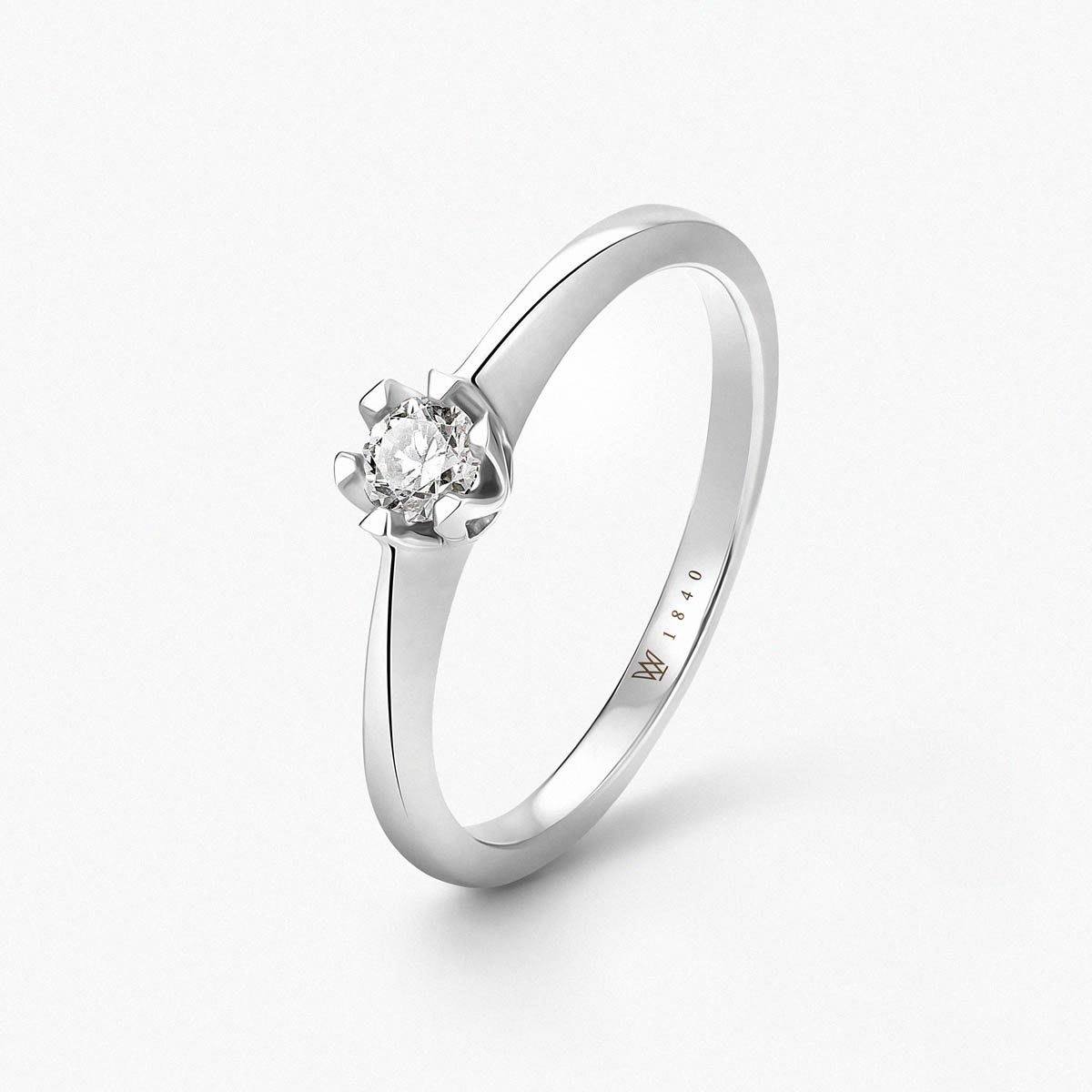 W.KRUK Pierścionek zaręczynowy złoty Jedyny