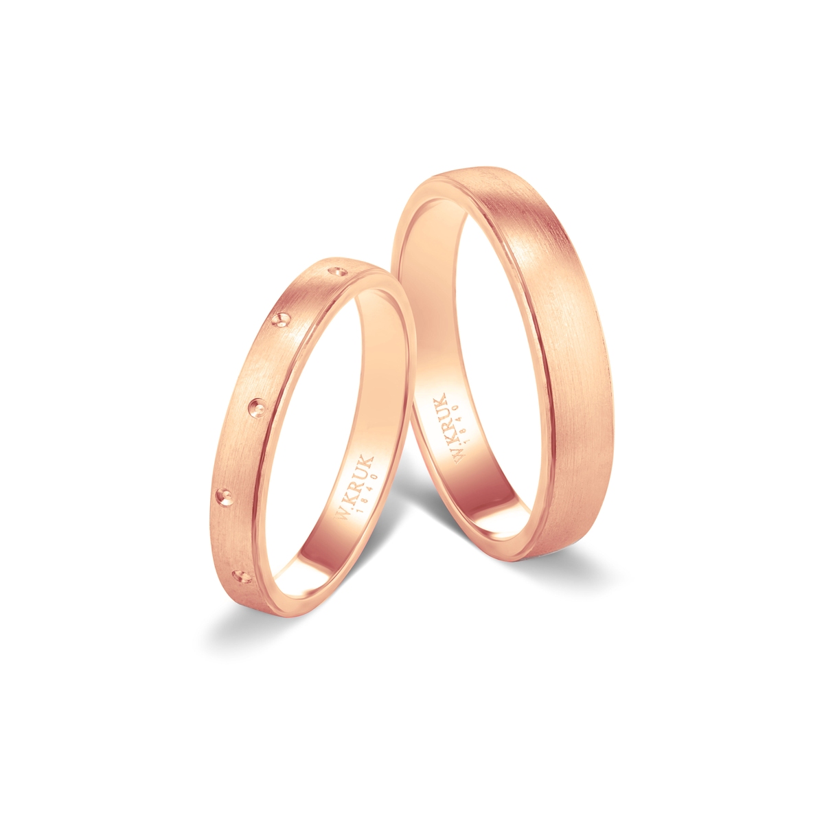 W.KRUK Komplet obrączek złotych GRASO