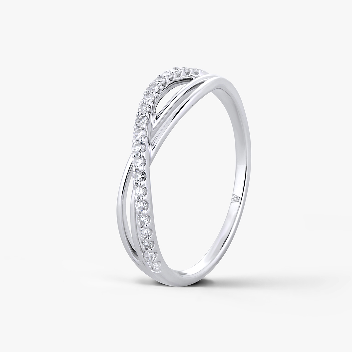 W.KRUK Pierścionek złoty z diamentami