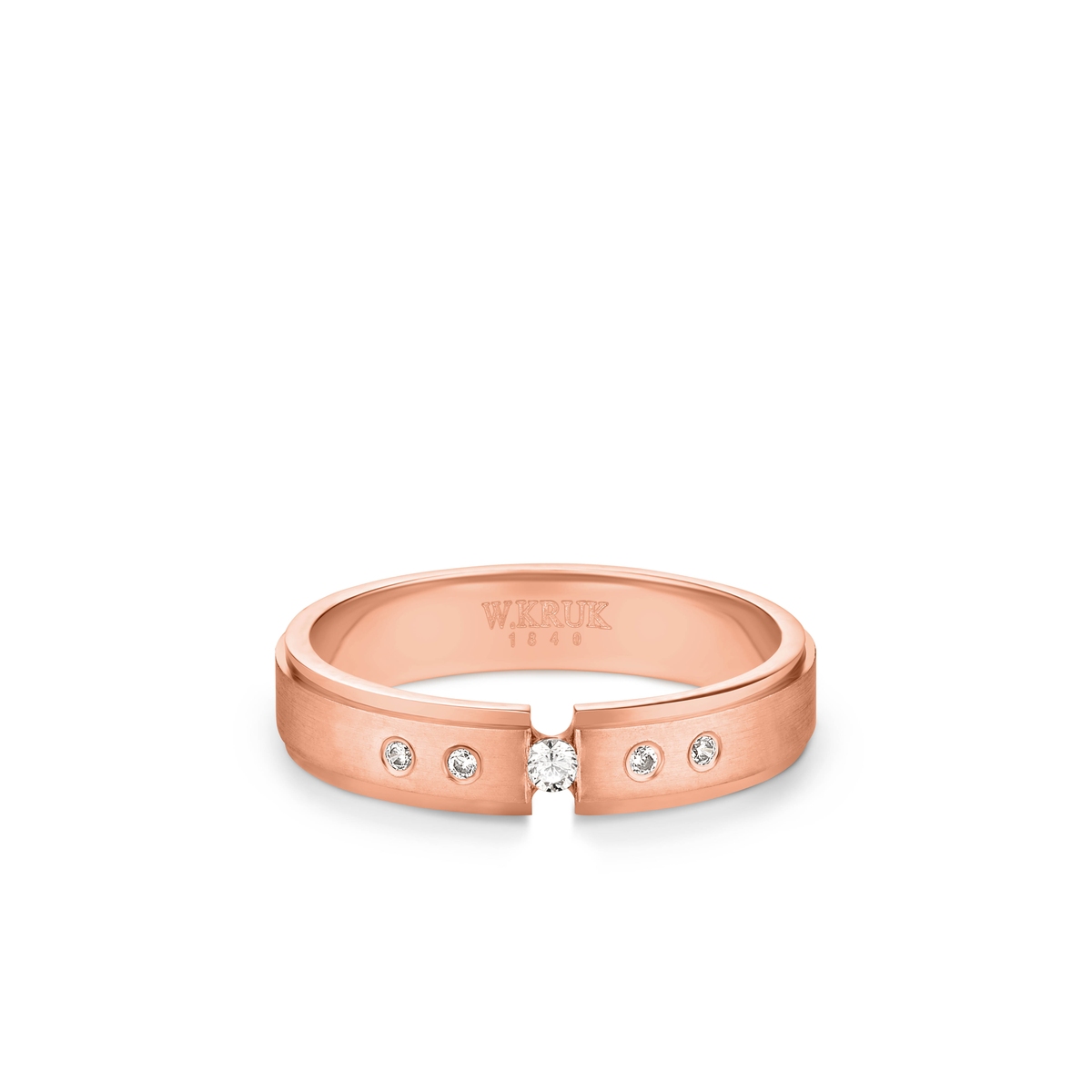 W.KRUK Obrączka złota z brylantami ROMANA