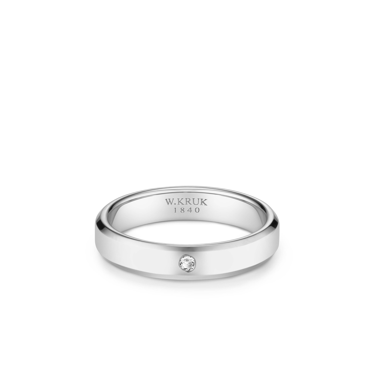 W.KRUK Obrączka srebrna z cyrkonią SEWILLA