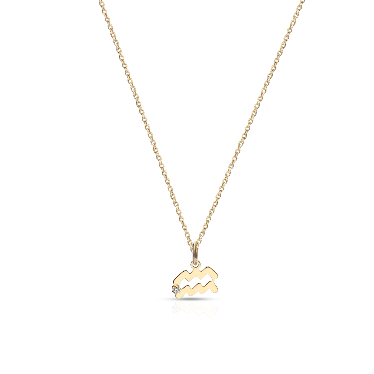 W.KRUK Wisiorek złoty Zodiak Wodnik