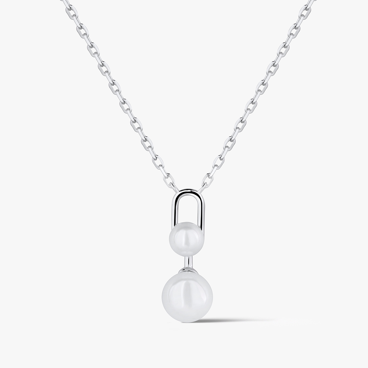 W.KRUK Naszyjnik srebrny z perłami