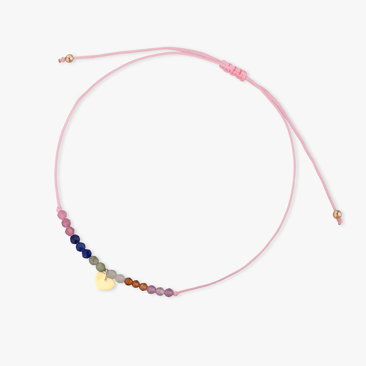 W.KRUK Bransoletka sznurkowa z kamieniami naturalnymi