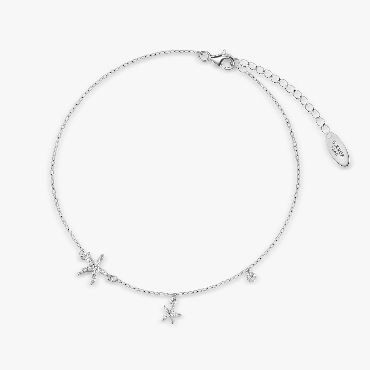 W.KRUK Bransoleta srebrna na nogę
