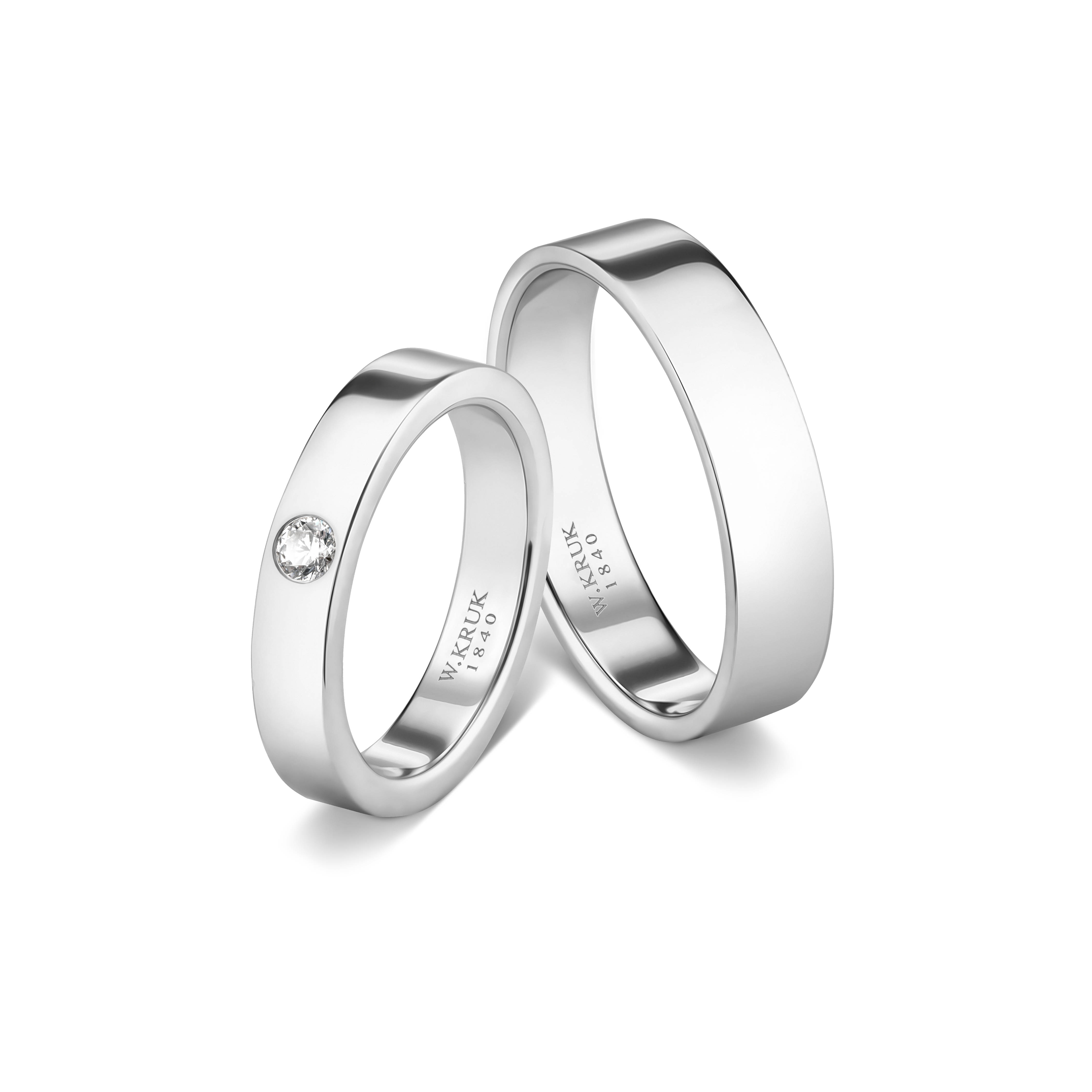 W.KRUK - Komplet obrączek srebrnych Segowia