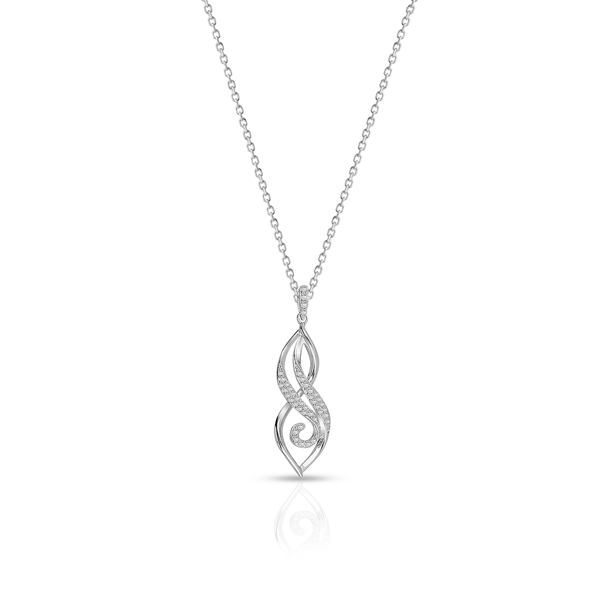 W.KRUK Wisiorek srebrny z cyrkoniami