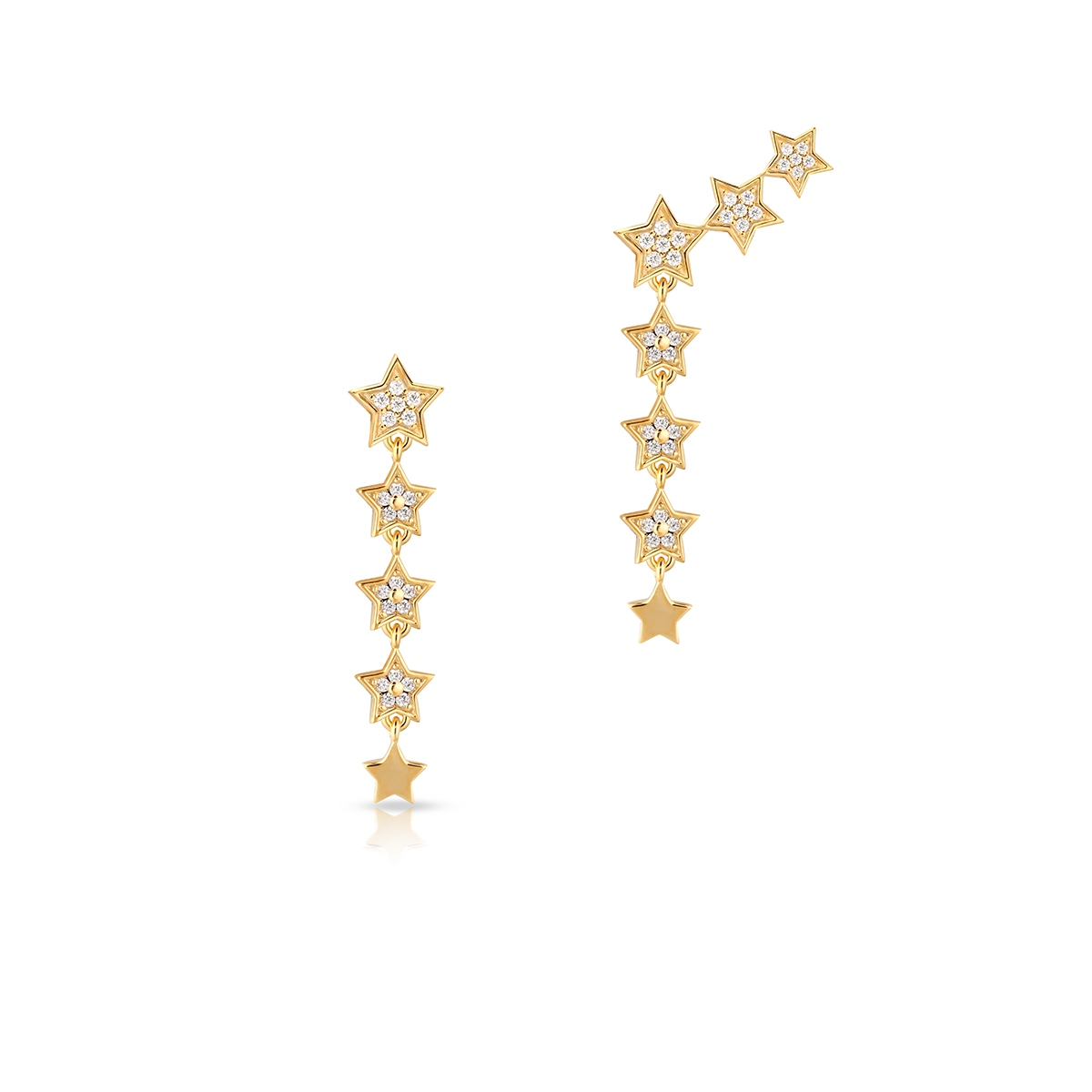 W.KRUK Kolczyki srebrne Little Star