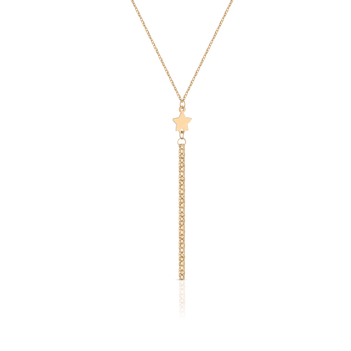 W.KRUK Naszyjnik złota krawatka z gwiazdką