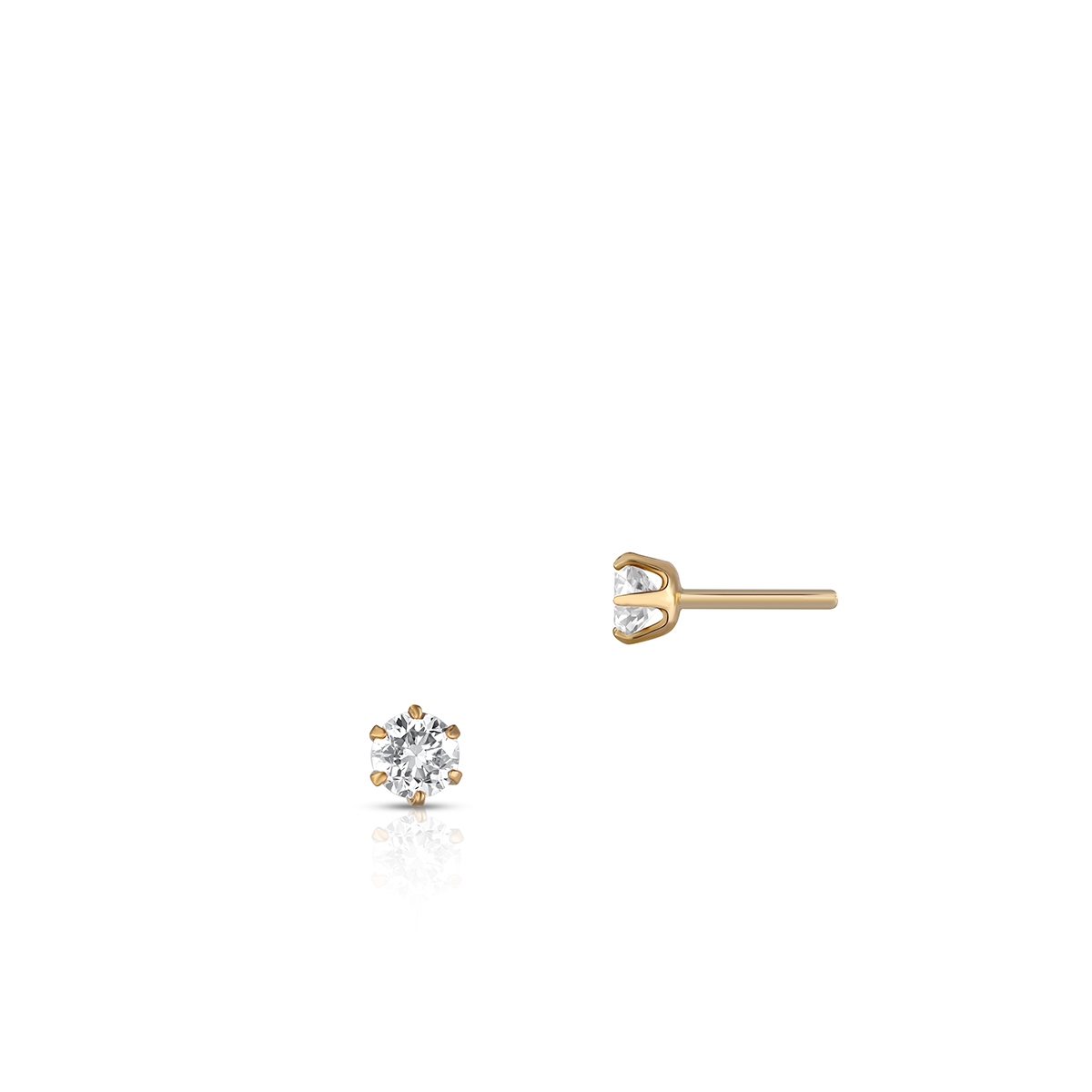 W.KRUK Kolczyki złote Słoneczne Diamenty