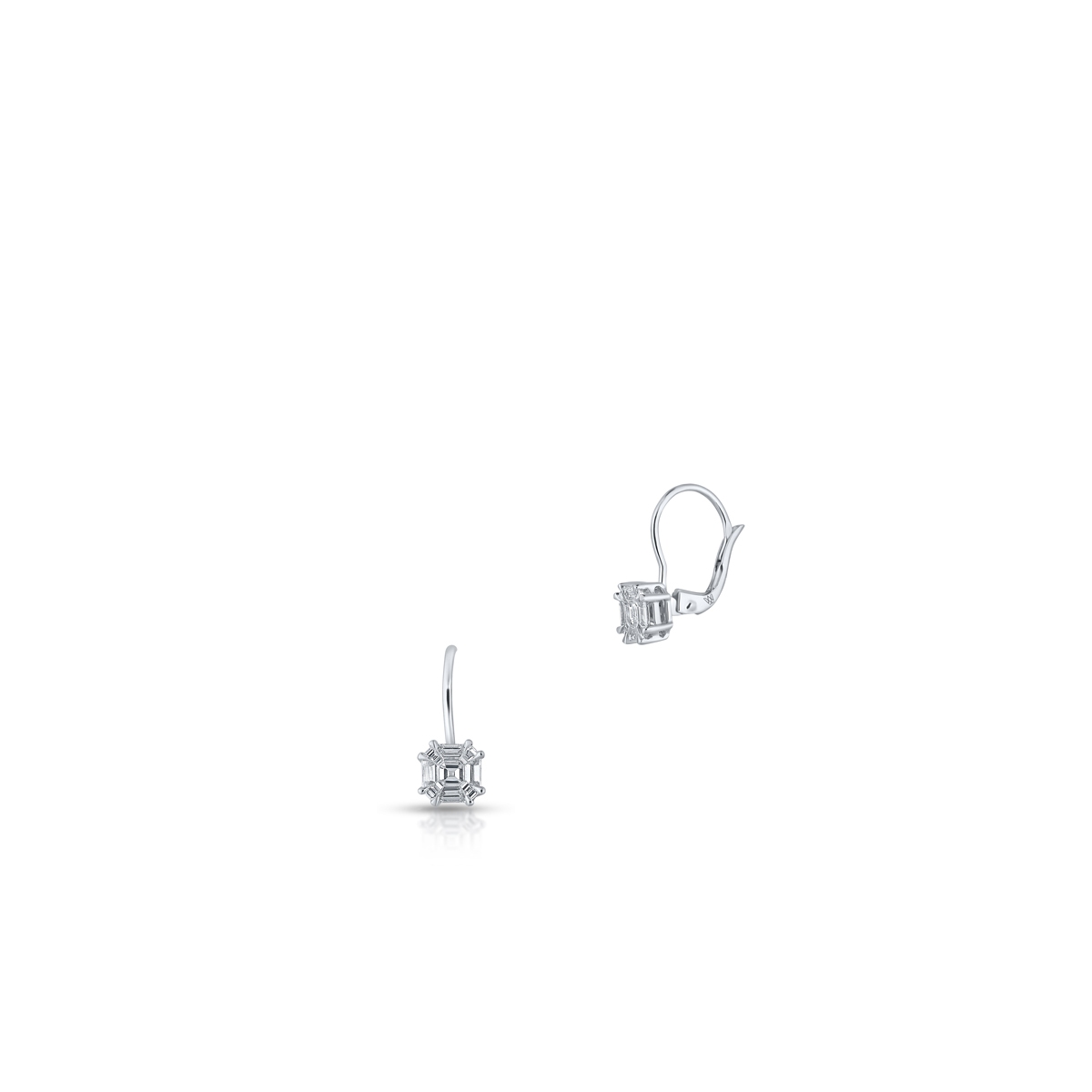 W.KRUK Kolczyki białe złoto z diamentami