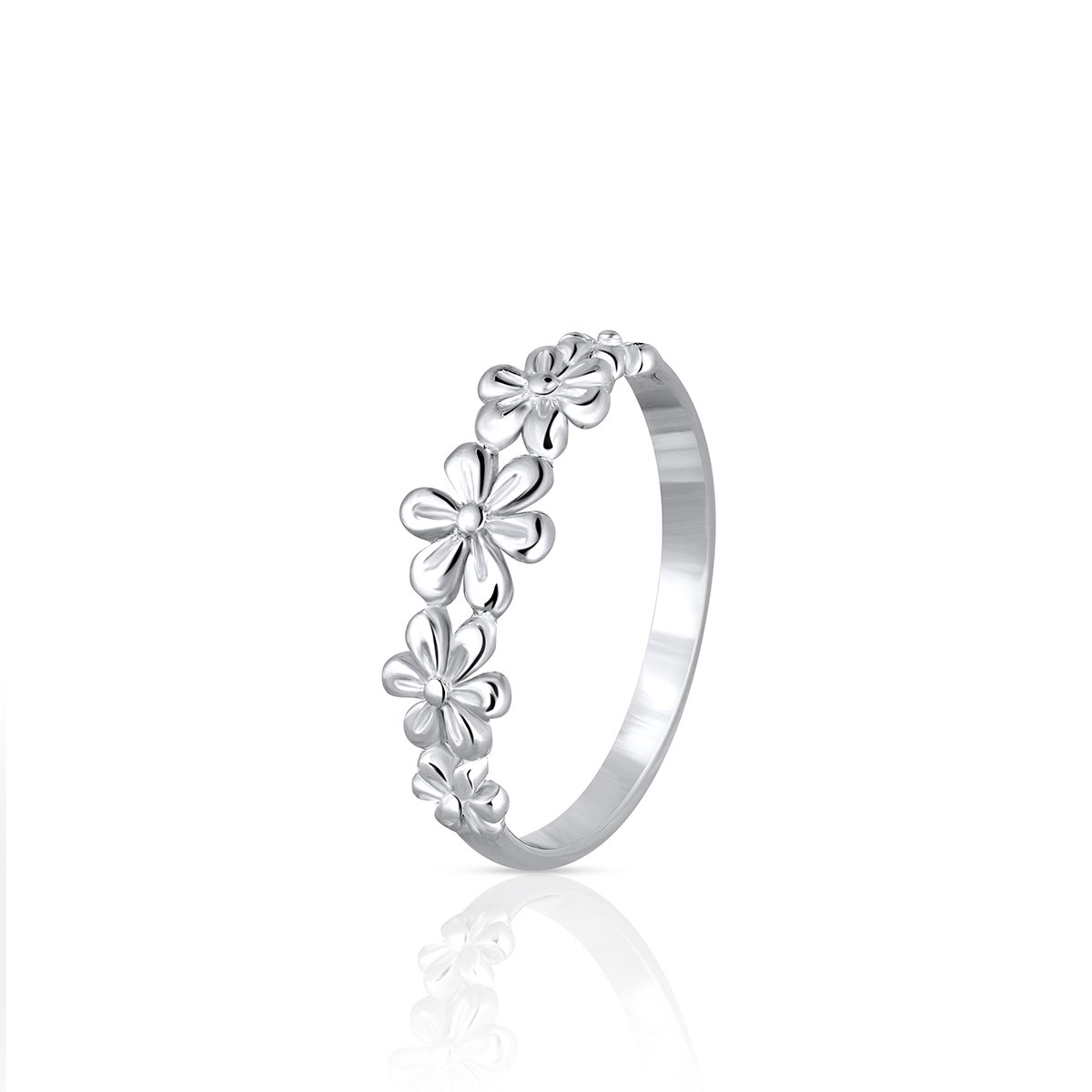 W.KRUK Pierścionek srebrny z motywem niezapominajki