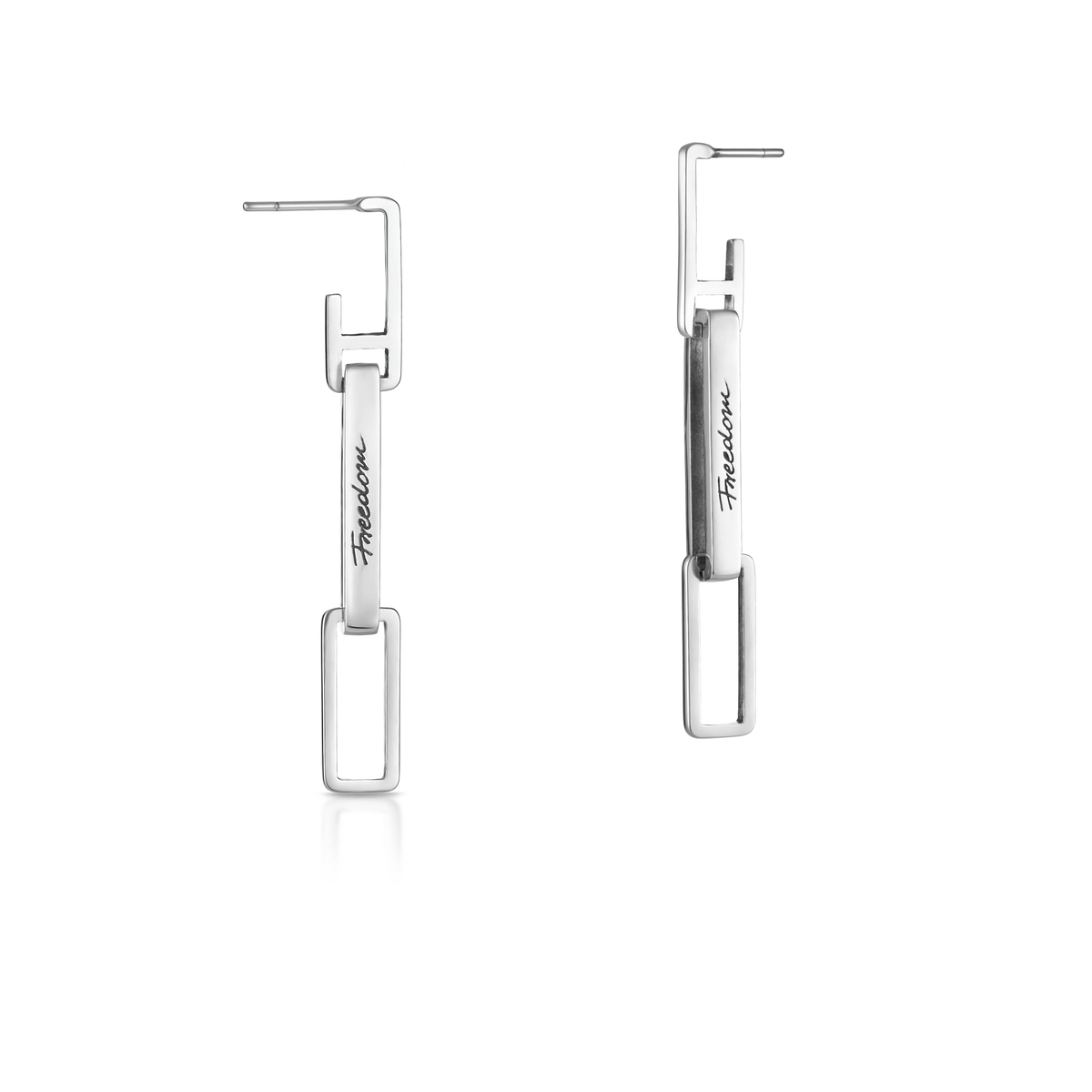 W.KRUK Kolczyki srebrne FREEDOM ELEMENTS