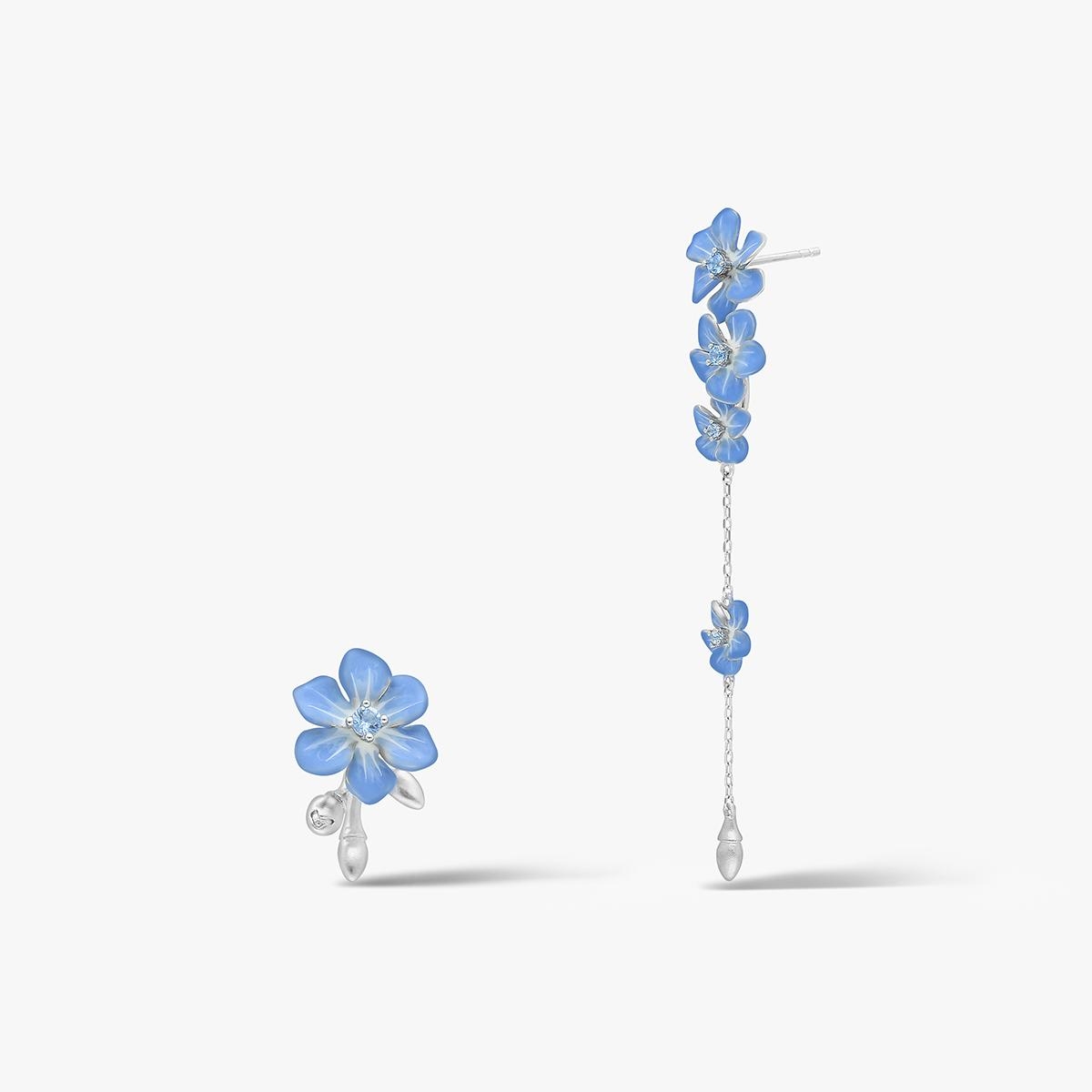 W.KRUK Kolczyki srebrne Kwiaty Nocy