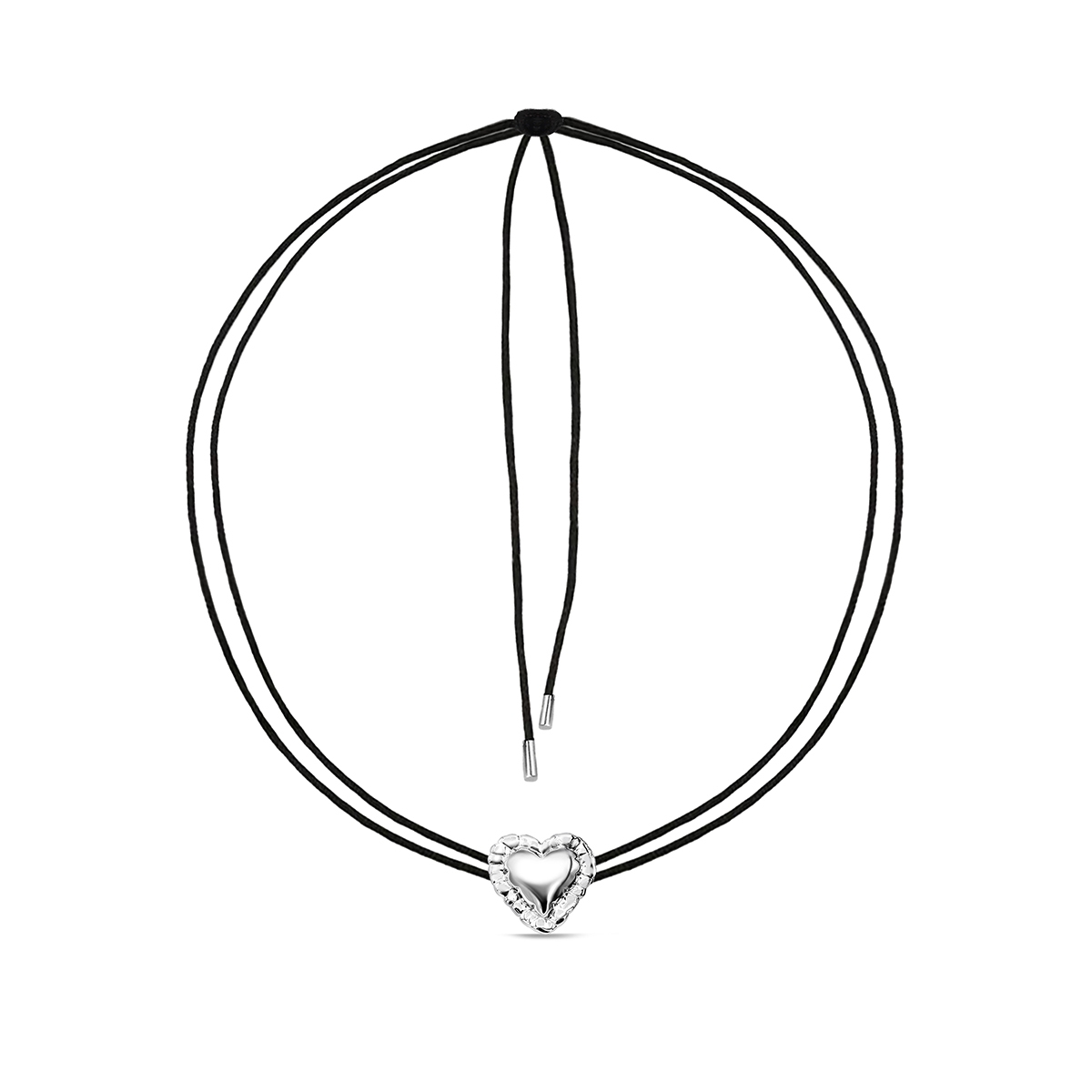 W.KRUK Naszyjnik sznurkowy z sercem