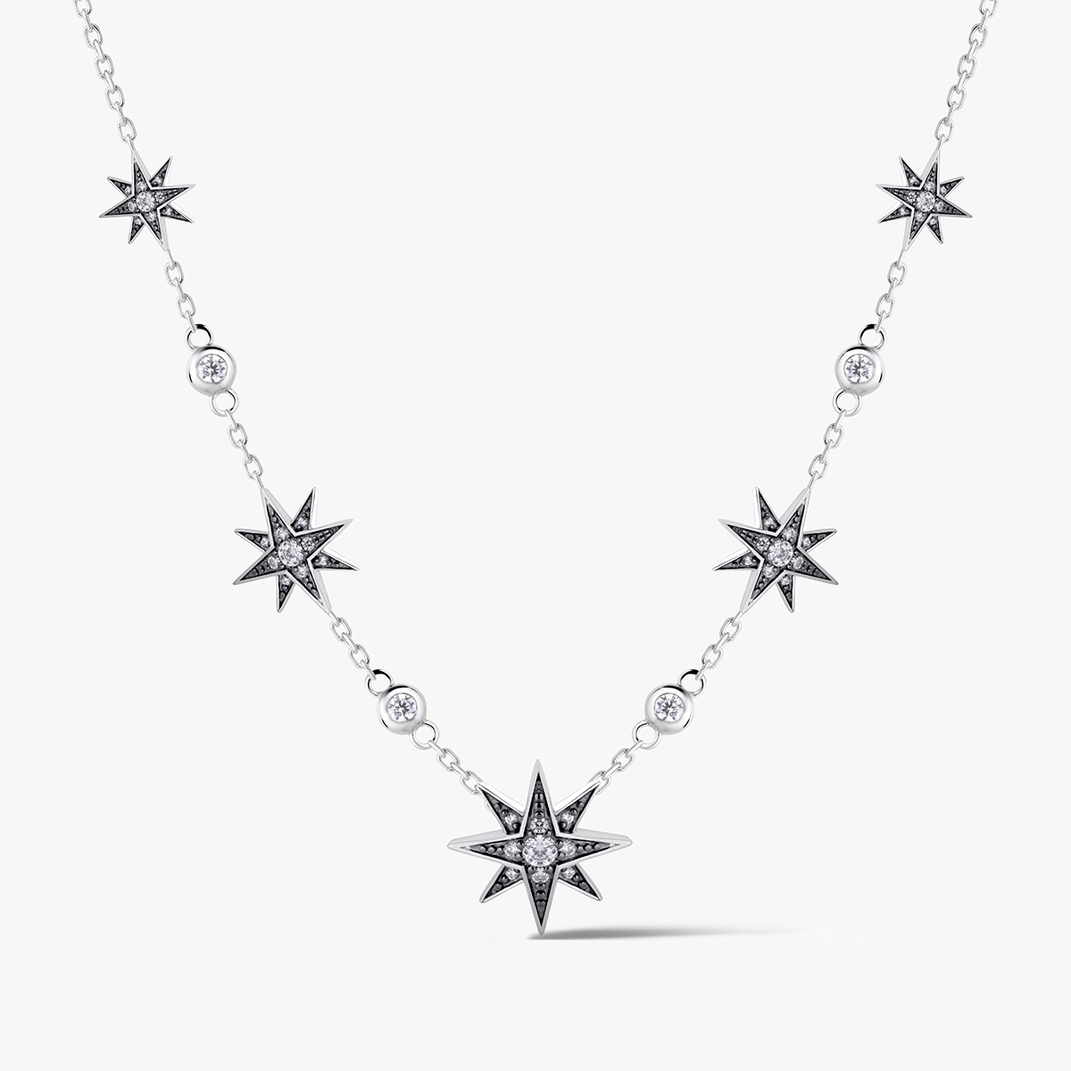 W.KRUK Naszyjnik srebrny Royal Star