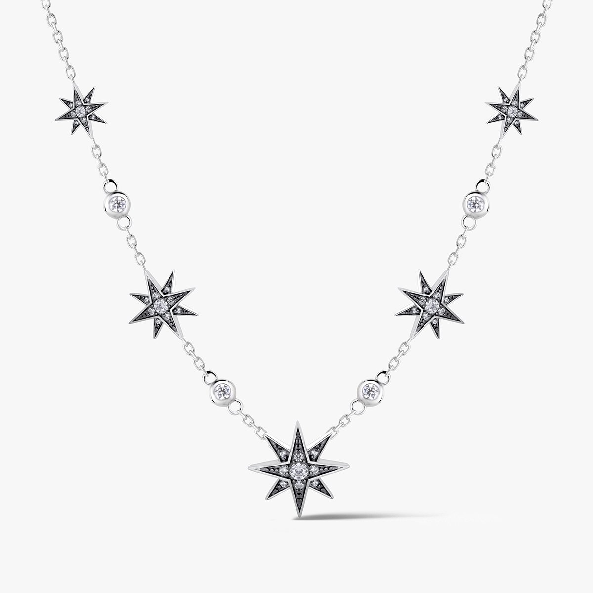 W.KRUK Naszyjnik srebrny Royal Star