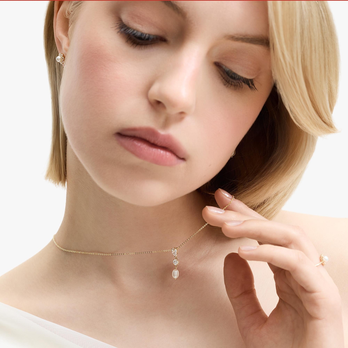 W.KRUK Wisiorek złoty z perłą Ceremonials