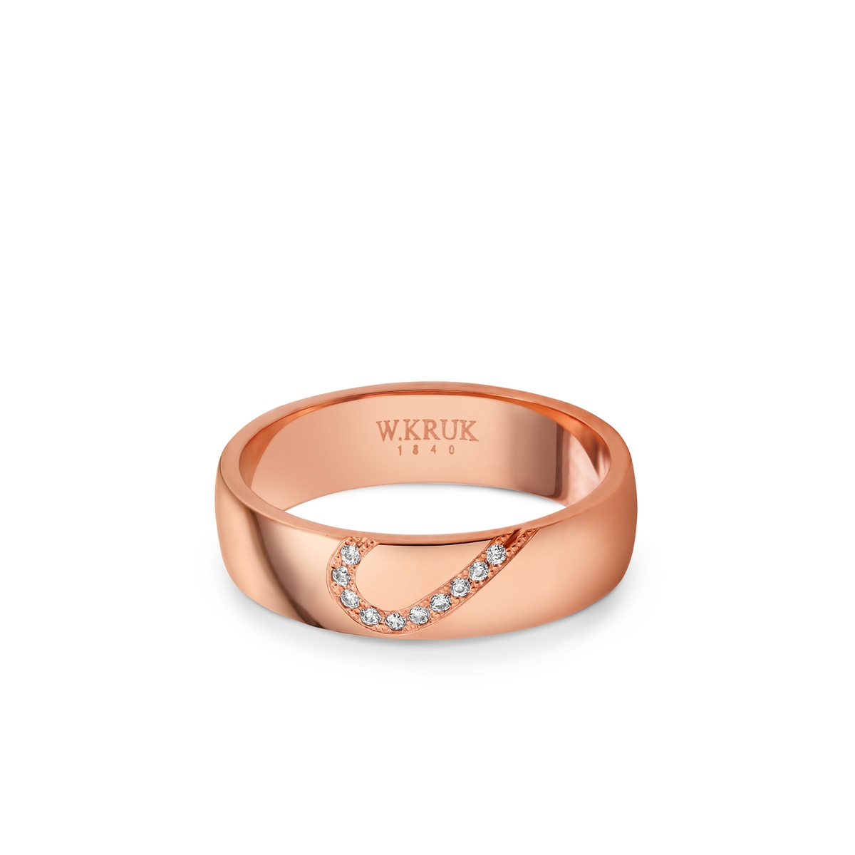 W.KRUK Obrączka złota z brylantami PECTORA