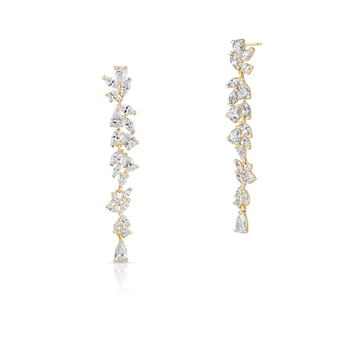 W.KRUK Kolczyki złote z cyrkoniami