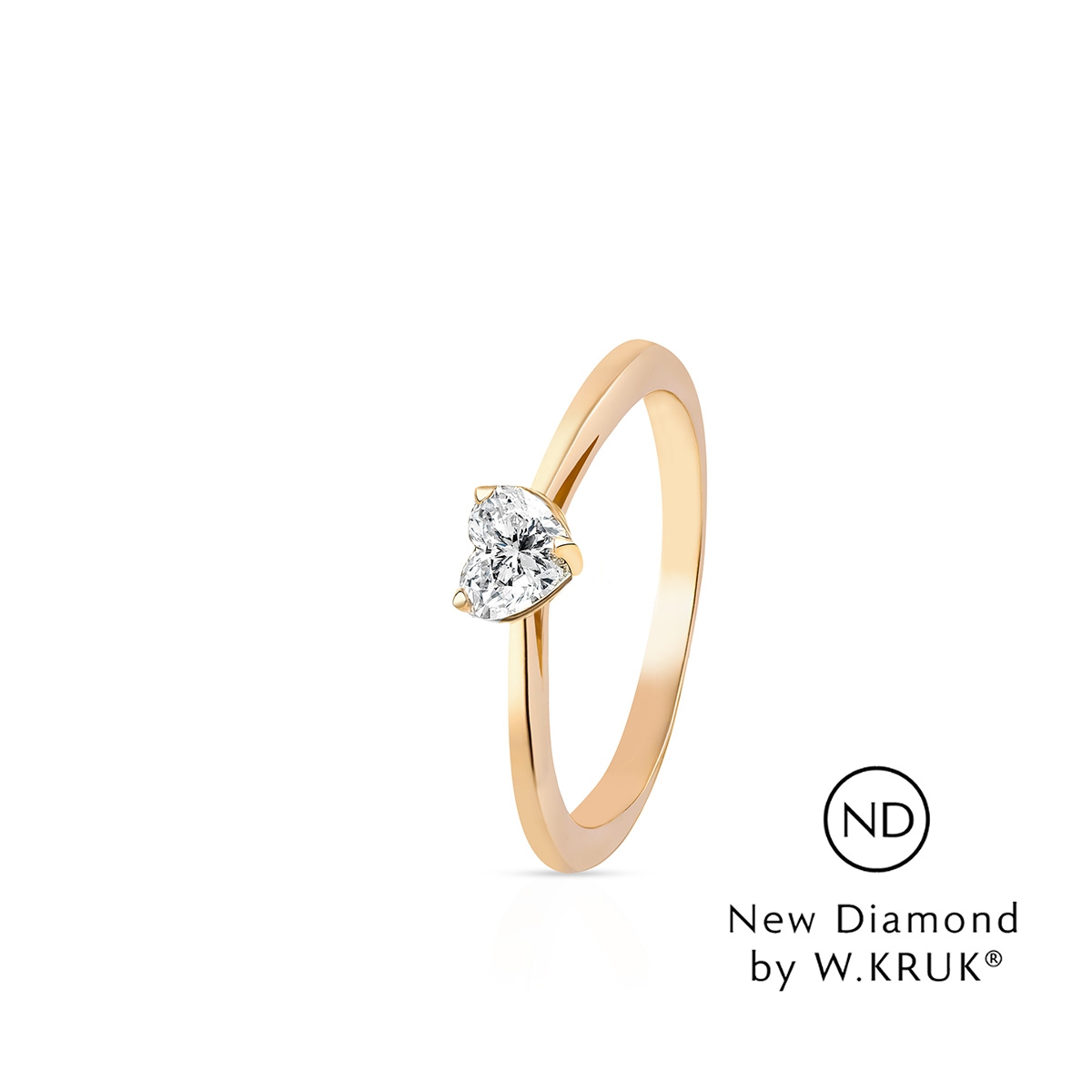 W.KRUK Pierścionek zaręczynowy złoty Doskonały