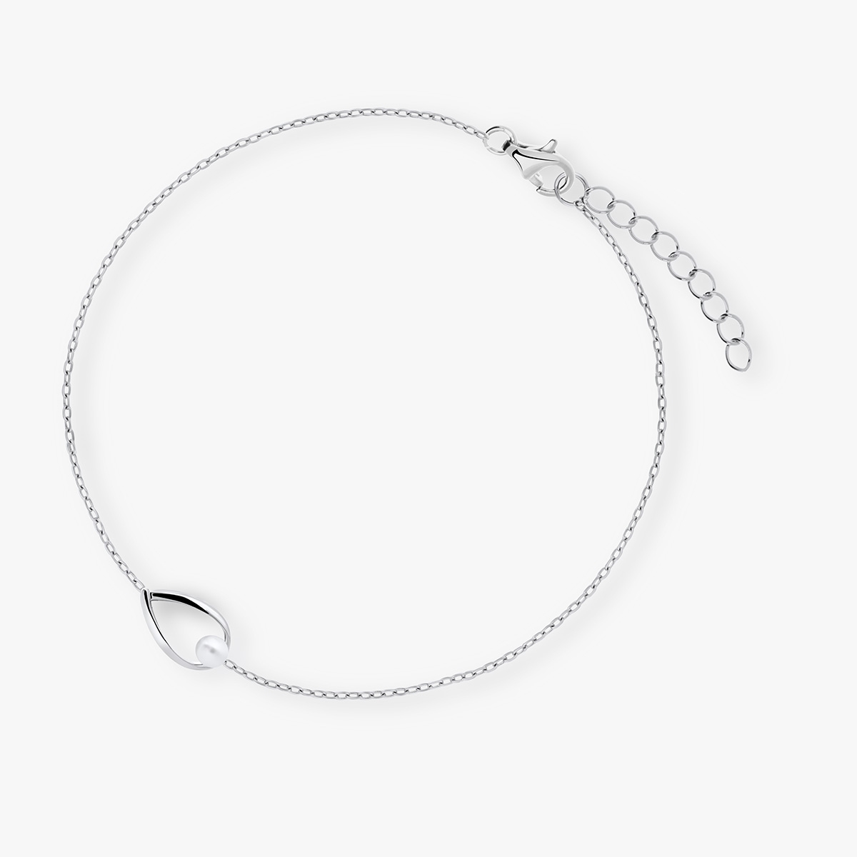 W.KRUK Bransoleta srebrna z perłą