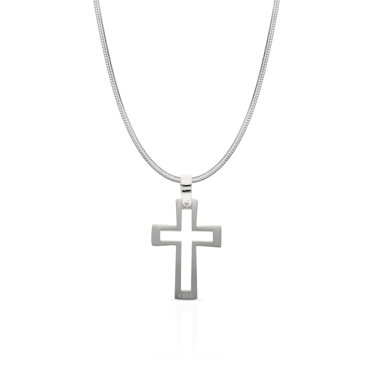 W.KRUK Wisiorek ze stali krzyżyk