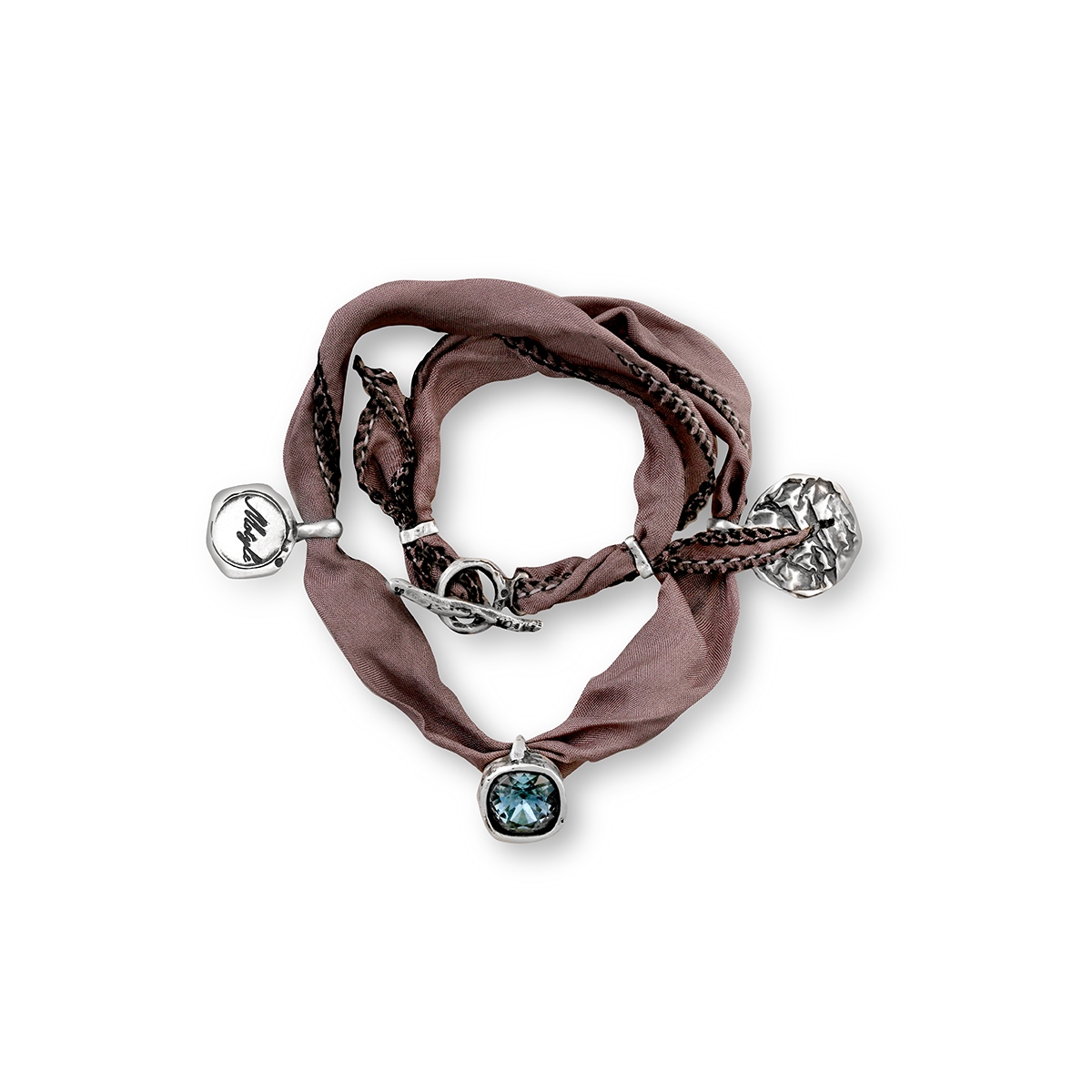 W.KRUK Bransoleta srebrna Motyle